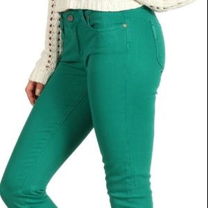 PAIGE PEG SKINNY TURQUOISE JEANS